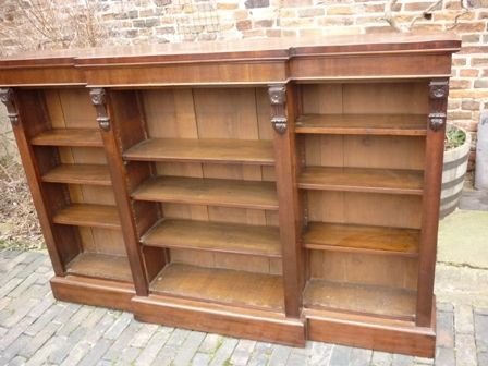 Antique Victorian Open Bookcase