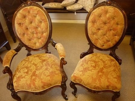 Antique Victorian Salon Armchairs