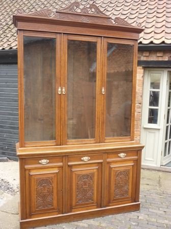 Antique Victorian Library Bookcase