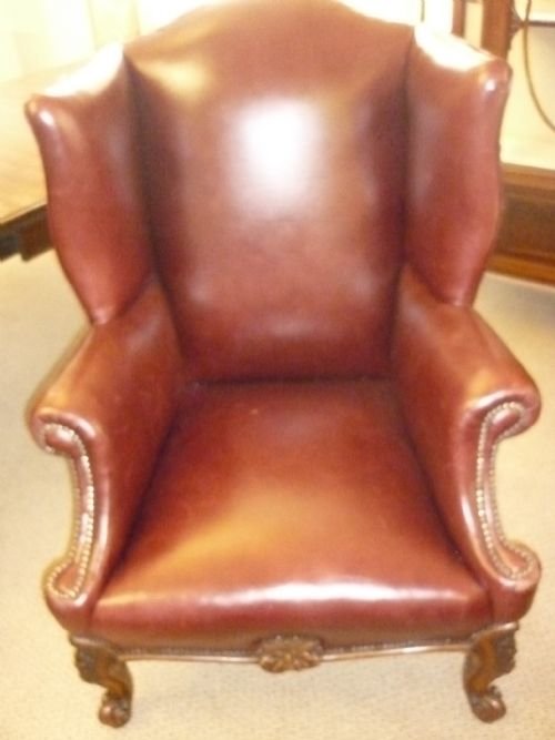 Antique Victorian Wing Armchair