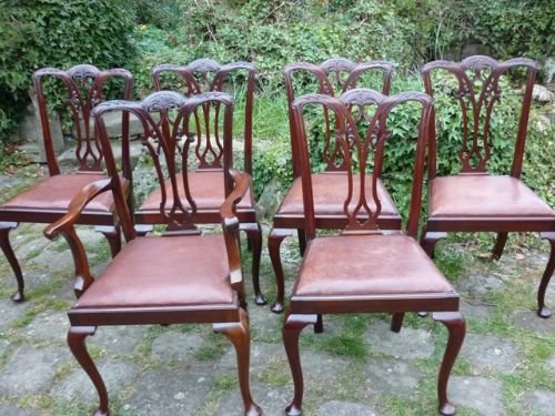Antique Victorian Dining Chairs Set 6