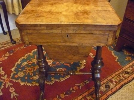 Antique Victorian Sewing /Games Table
