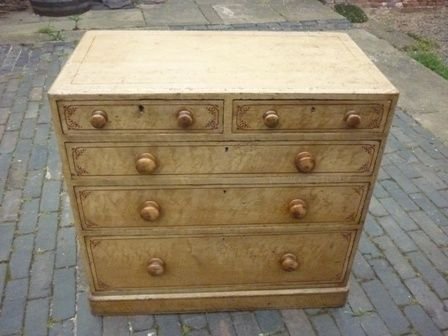 Antique Victorian Pine Chest of Drawers