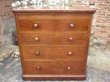 Antique Victorian Chest of Drawers Mahogany