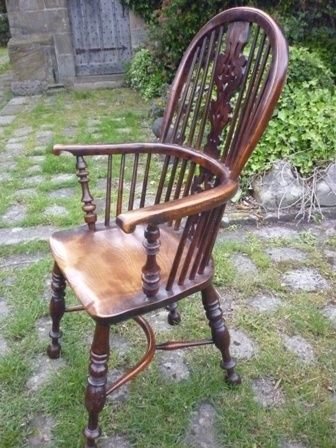 Antique Victorian Yew Windsor Chair