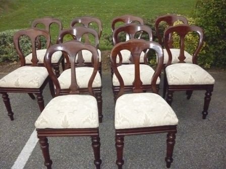 Antique Victorian Balloon Back Dining Chairs