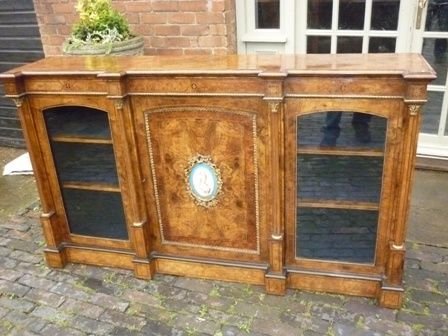 Antique Victorian Credenza Display Cabinet