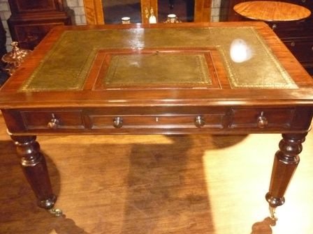 Antique Victorian Library Table Desk