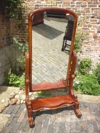 Antique Victorian Cheval Mirror