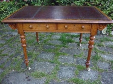 Antique Victorian Library Table/desk