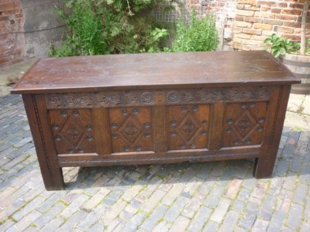 Antique Oak Blanket Box / Kist