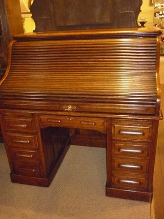 Antique Oak Roll Top Desk