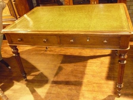 Antique Victorian Library Table Desk