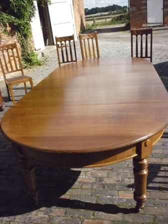 Antique Victorian Extending Dining Table Oak