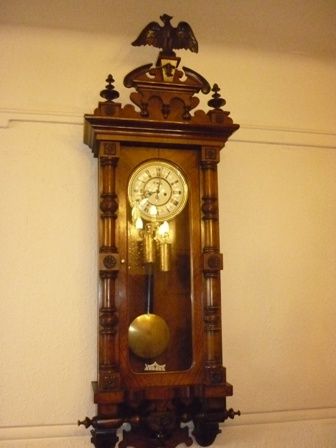 Antique Victorian Vienna Wall Clock.
