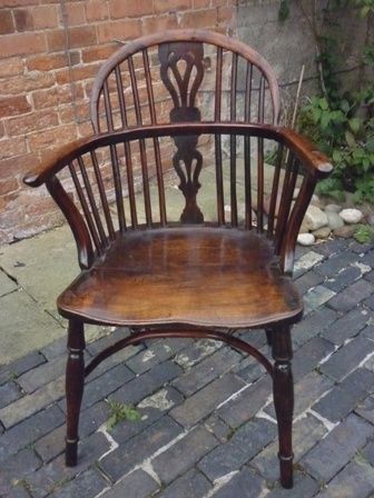 Antique Yew Wood Windsor Chair