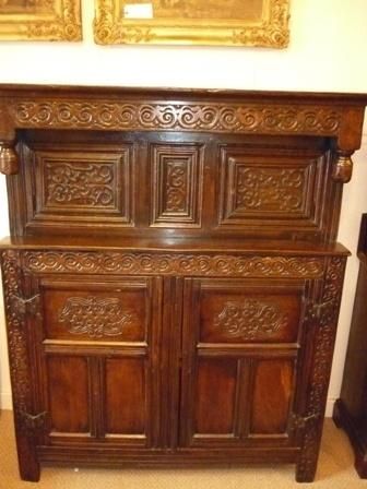 Antique Oak Court Cupboard