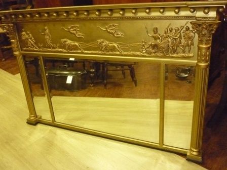 Antique Victorian Overmantle Mirror