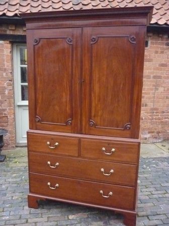 Antique Georgian Clothes Press Wardrobe