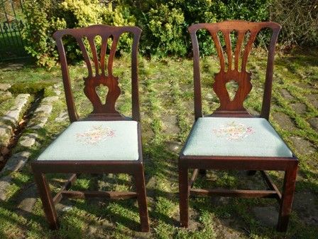 Antique Georgian Dining Chairs Pair