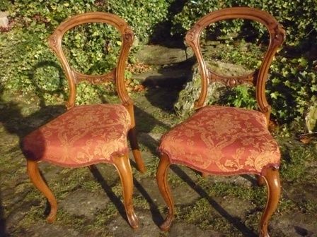 Antique Victorian Dining Chairs Pair