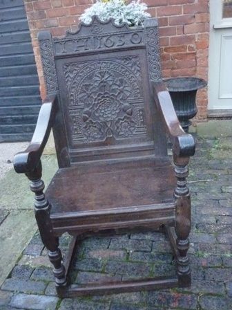 Antique 17 Century Wainscott Chair