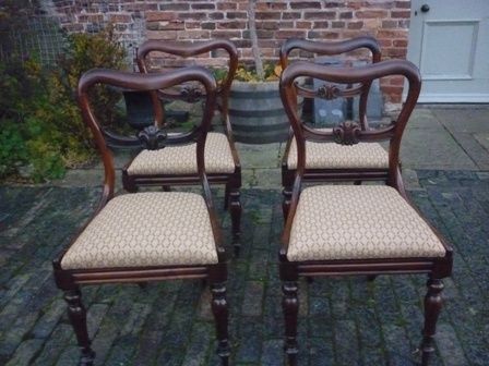 Antique Georgian Dining Chairs Set 4