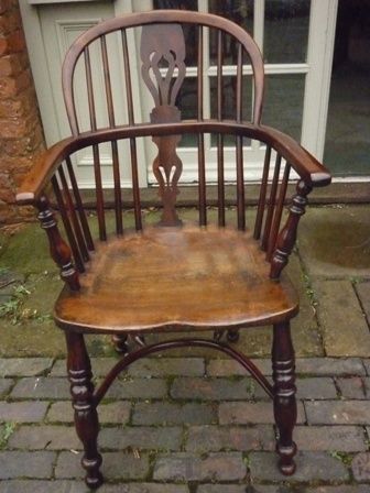 Antique Victorian Yewwood Windsor Chair