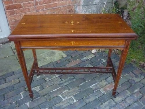 Antique Victorian Games/card Table