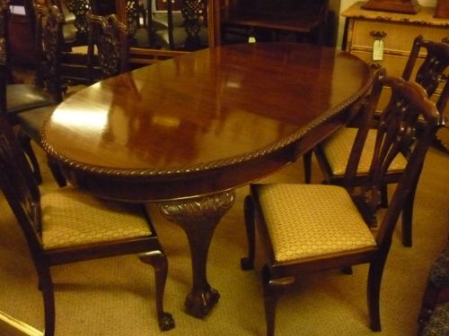 Antique Extending Dining Table 4 Chairs
