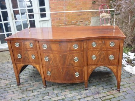 Rare Antique Georgian Mahogany and Inlaid Sideboard