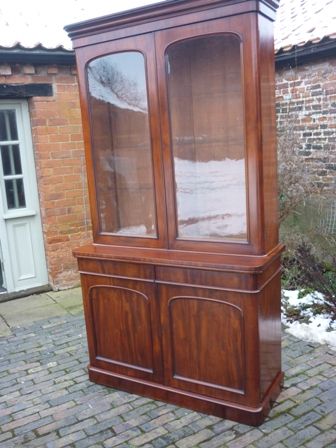 Antique Victorian Mahogany Library Bookcase