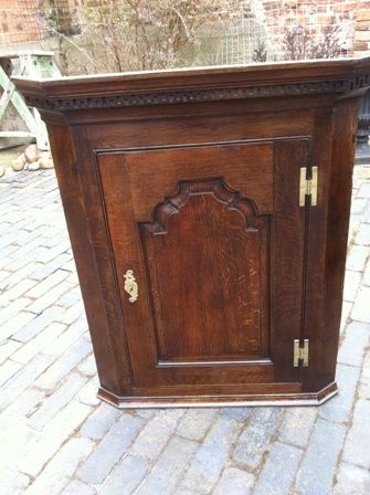 Antique Georgian Oak Corner Cupboard
