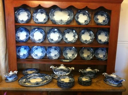 Antique Flo Blue Dinner Service