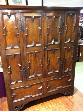 Antique Georgian Oak Livery Cupboard