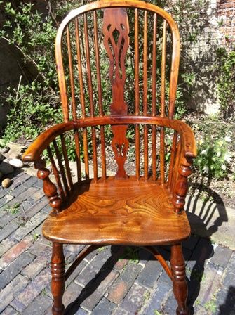 Antique Yew Wood Windsor Chair