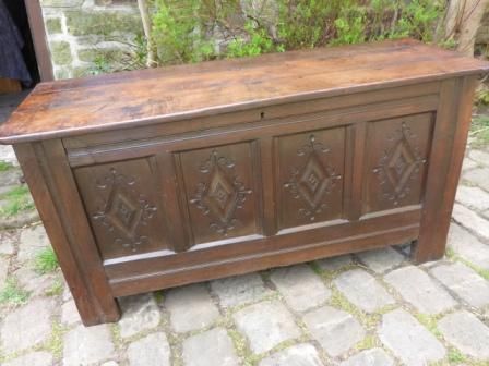 Antique 17th Century Oak Blanket Box/ Coffer