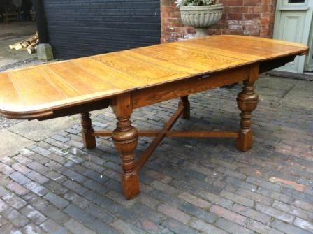 Antique Oak Extending Dining Table