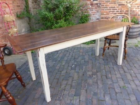 Antique Oak Farmhouse Dining Table