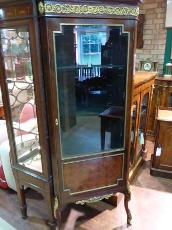 Antique Victorian Kingwood Corner Cabinet