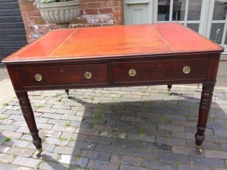 Antique Georgian Mahogany Library Table