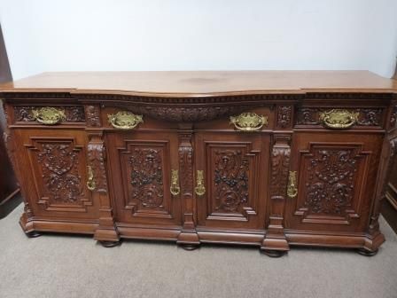 Antique Victorian Massive Oak Sideboard London Maker Exhibition Quality