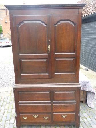 Antique Georgian Oak Livery Cupboard