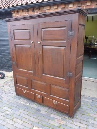 Antique Georgian Oak Livery Cupboard