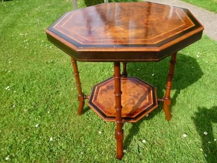 Antique Victorian Burr Walnut Occasional Table