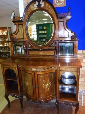 Antique Victorian Rosewood Salon Cabinet Maple London