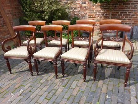 Antique Georgian Dining Chairs Set of 8