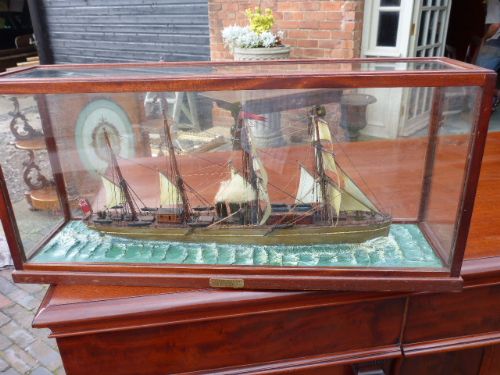 Antique Ship in a Glass Case