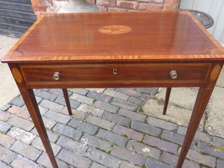 Antique Victorian Inlaid Side Table