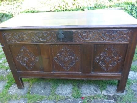 Antique 17th Century Oak Coffer
